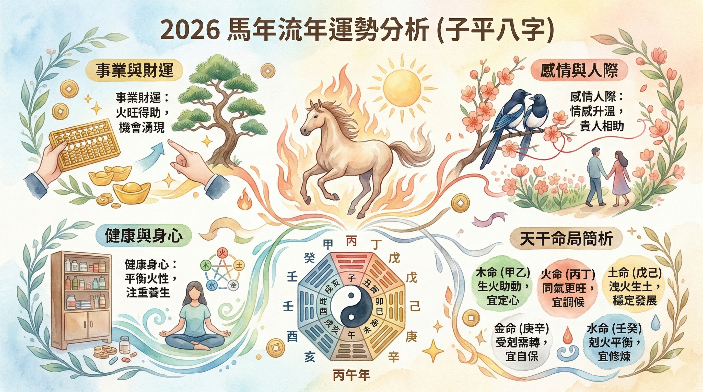 2026馬年流年運勢分析（子平八字）